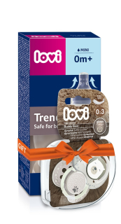 LOVI darčeková sada Trends Buddy Bear fľaša 120 ml + cumlíky 0-3 0414